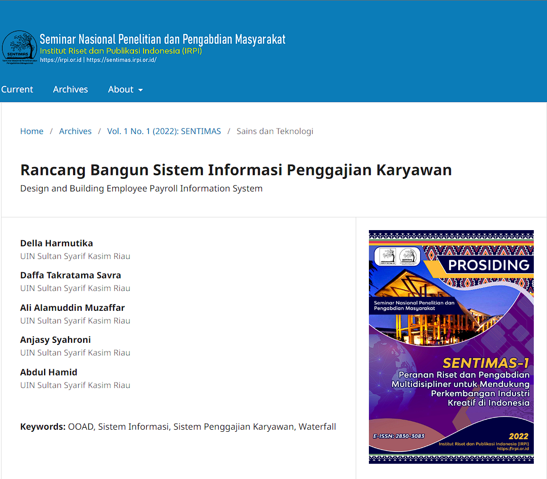 Paper SENTIMAS: Seminar Nasional Penelitian dan Pengabdian Masyarakat